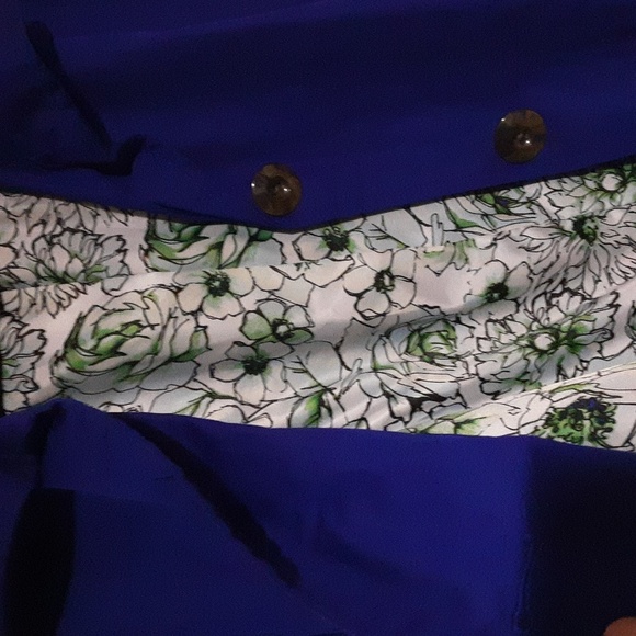 ELLEN TRACY Supreme Women's Royal Blue Trench Coat - Picture 6 of 13